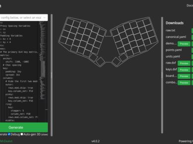 Design a keyboard with Ergogen v4